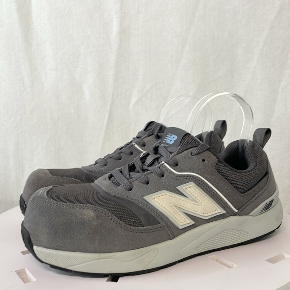 New Balance Women 9.5 Gray Safety Shoes ASTM F 2413‎ Genuine Suede Upper Insert